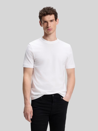 BOSS Regular fit t-shirt van puur katoen model 'Thompson 02' Wit - 4