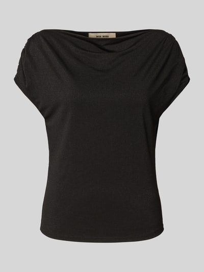 MOS MOSH T-Shirt mit Raffungen Modell 'Shima' Black 2