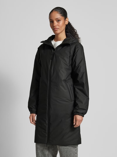 RAINS Parka met tweewegritssluiting, model 'Lohja' Zwart - 4