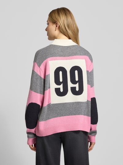 Essentiel Antwerp Regular fit gebreide pullover van wolmix met kasjmier-aandeel Model 'JARN' Roze - 5