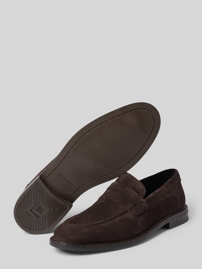 GANT Loafers van echt leer model 'Lozham' Donkerbruin - 4
