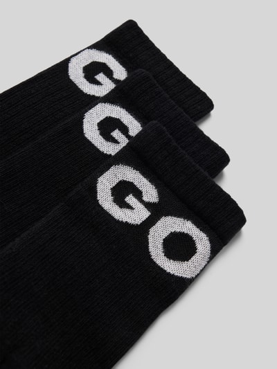 HUGO Socken mit Statement-Print im 3er-Pack Black 2