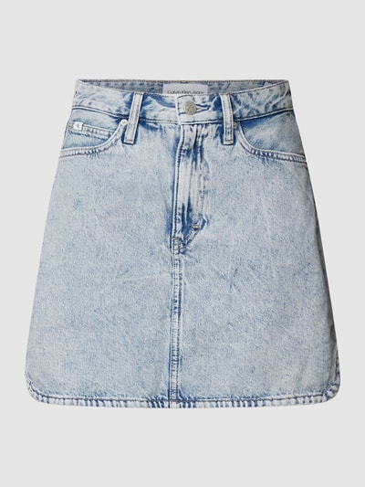 Calvin Klein Jeans Minirock in Denim-Optik mit 5-Pocket Design Hellblau 2