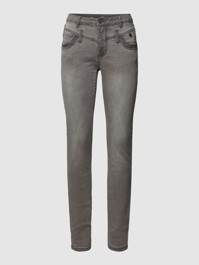 Buena Vista Jeans met labeldetails, model 'Florida' Lichtgrijs - 2