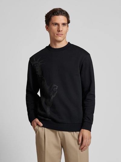 JOOP! Jeans Sweatshirt met motiefprint Zwart - 4