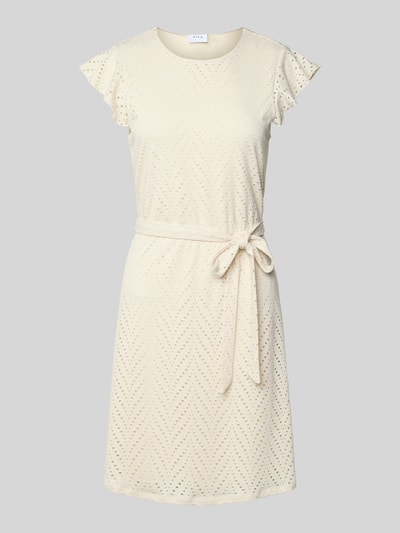 Vila Sukienka mini z wiązanym paskiem model ‘DELAIA’ Écru 2