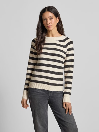 Vero Moda Regular Fit Strickpullover mit Raglanärmeln Modell 'DOFFY' Beige 4