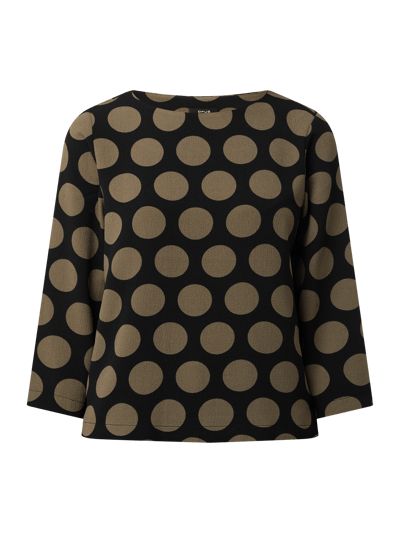 OPUS Blouseshirt met polkadots, model 'Falesa' Zwart - 2