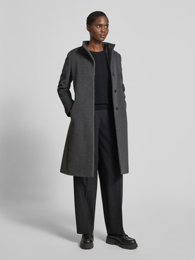 ICONS Cinzia Rocca Mantel mit Kaschmir-Anteil Mittelgrau Melange 1