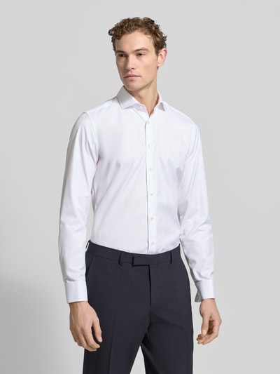 ETERNA Koszula biznesowa o kroju slim fit z diagonalu Biały 4