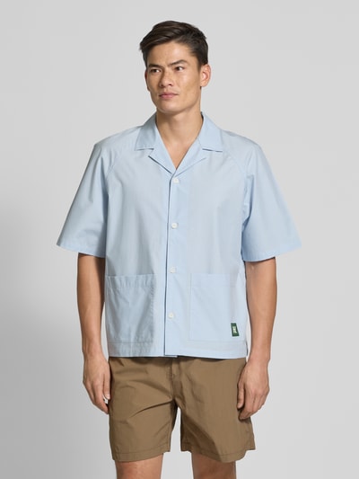 Wood Wood Regular fit vrijetijdsoverhemd met reverskraag, model 'mumphry' Lichtblauw - 4