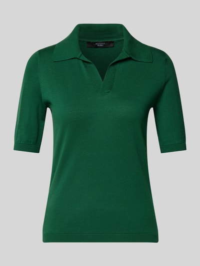 Weekend Max Mara Gebreid shirt met V-hals, model 'RONCOLO' Smaragdgroen - 2