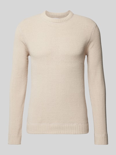 Only & Sons Strickpullover mit Rundhalsausschnitt Modell 'SETHAN' Beige 2