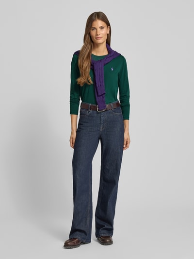 Polo Ralph Lauren Shirt met lange mouwen en labelstitching Donkergroen - 1