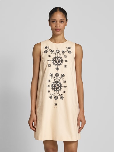 Weekend Max Mara Minikleid aus Baumwoll-Leinen-Mix Modell 'DONALD' Offwhite 4