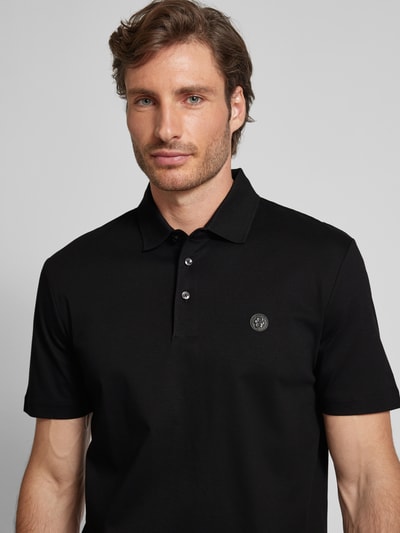 BOSS Koszulka polo o kroju slim fit z naszywką z logo model ‘Parris’ Czarny 3