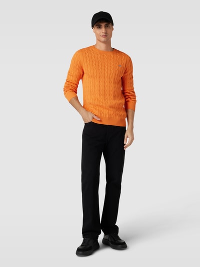 Gant Gebreide pullover met ronde hals Oranje - 1