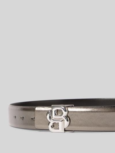 BOSS Riem met labeldetail, model 'ICON' Zwart - 2