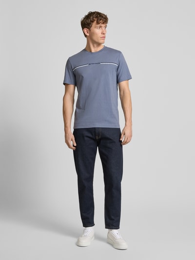 Tom Tailor Regular Fit T-Shirt aus reiner Baumwolle Rauchblau 1