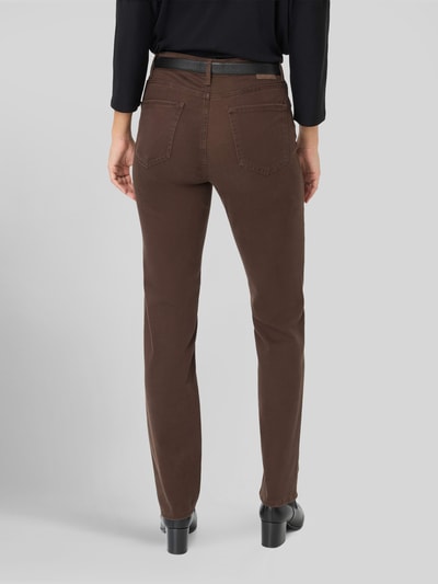 Brax Body Fit Gerade Hose aus Lyocell-Mix mit Modal-Baumwoll-Anteil Modell 'CAROLA' Dunkelbraun 5