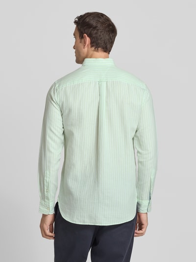 Tommy Hilfiger Regular fit vrijetijdsoverhemd van een mix van katoen en linnen Groen - 5