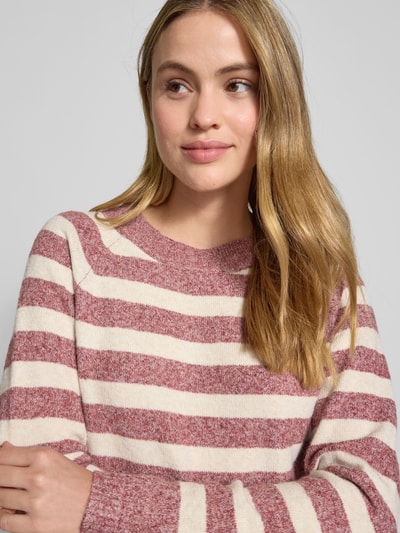 VERO MODA Regular fit pullover met ribboordjes, model 'DOFFY' Roestrood - 3