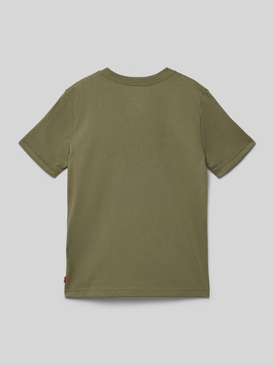 Levi’s® Kids T-shirt z okrągłym dekoltem model ‘SUNRISE DESERT’ Oliwkowy 3