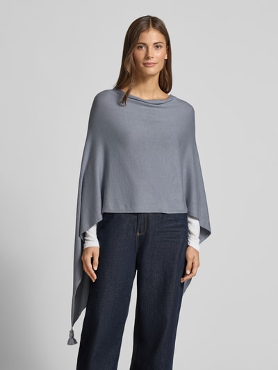 comma Poncho mit U-Boot-Ausschnitt Rauchblau 4