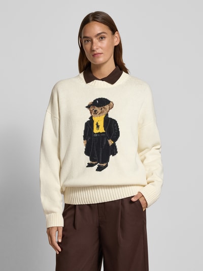 Polo Ralph Lauren Sweter z dzianiny z okrągłym dekoltem Écru melanż 4