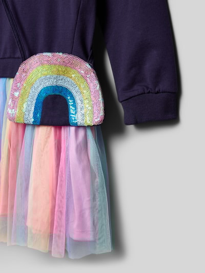 DANAMADE Regular Fit Kleid mit Pailettenbesatz Modell 'Mara' Marine 2