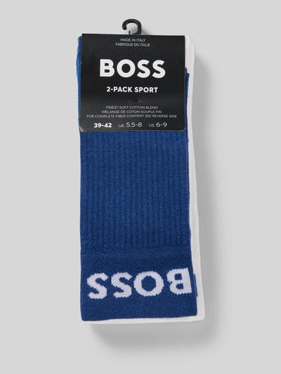 BOSS Sokken met labeldetail in een set van 2 paar Koningsblauw - 3