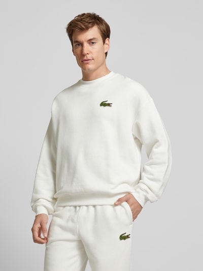 Lacoste Bluza z naszywką z logo Biały 4