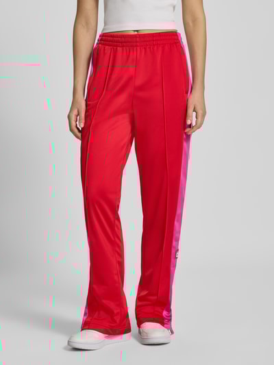 adidas Originals Spodnie sportowe o kroju regular fit z zakładkami w pasie model ‘BREAK’ Czerwony 4
