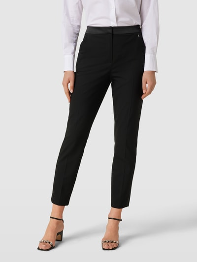 comma Stoffen broek met labelapplicatie Zwart - 4