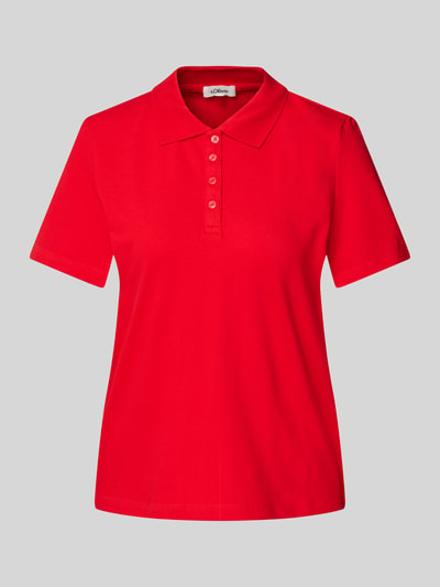 s.Oliver RED LABEL Regular Fit Poloshirt aus Baumwoll-Mix Rot 2