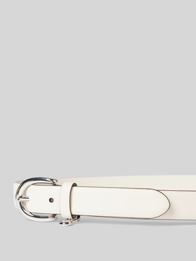 Lauren Ralph Lauren Leren riem met labelapplicatie Ecru - 2