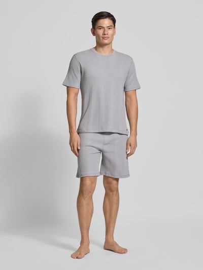BOSS Regular Fit Sweatshorts aus Baumwoll-Mix Hellgrau 1