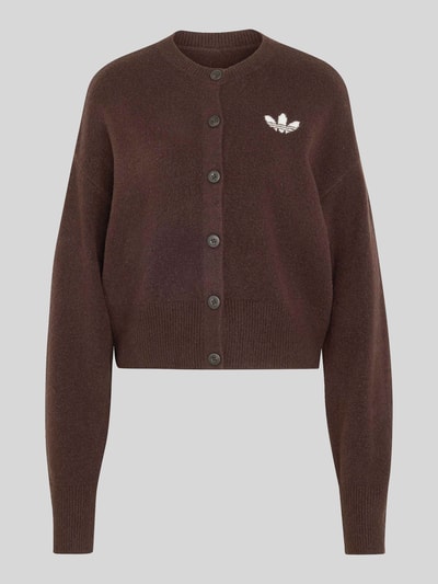 adidas Originals Regular Fit Cardigan aus Baumwollmix Schoko 2