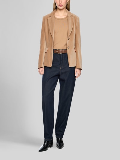 Marc Cain Regular Fit Longblazer mit Cordstruktur Camel 1