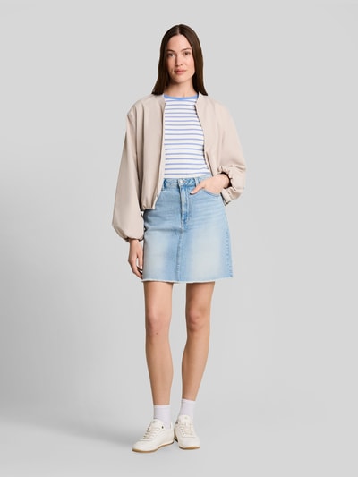 Tom Tailor Denim Mini Jeansrock mit offenem Saum Jeansblau 1