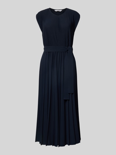 MaxMara Leisure Midi-jurk met plissévouwen, model 'KISS' Marineblauw - 2