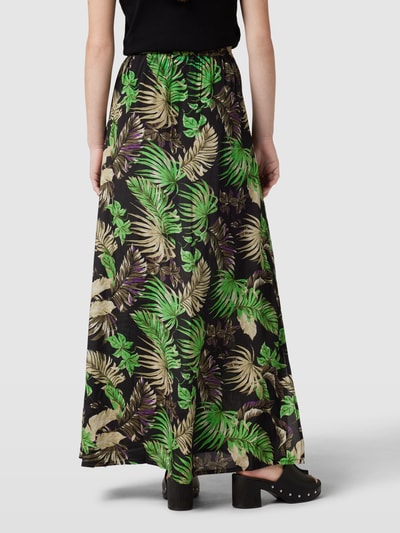 Kaffe Maxirock mit floralem Muster Modell 'Lulu' Schwarz 5