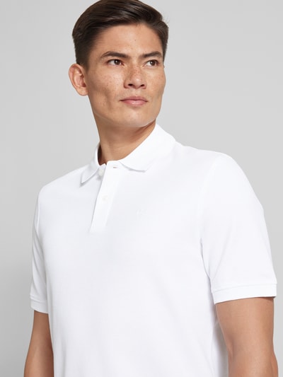 bugatti Koszulka polo w jednolitym kolorze Biały 3