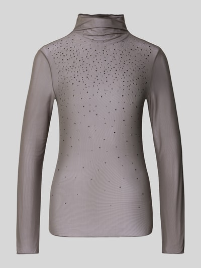 Marc Cain Longsleeve aus transparentem Material Taupe 2