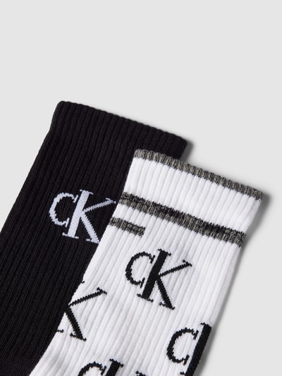 Calvin Klein Jeans Socken mit Label-Details im 2er-Pack Weiss 2