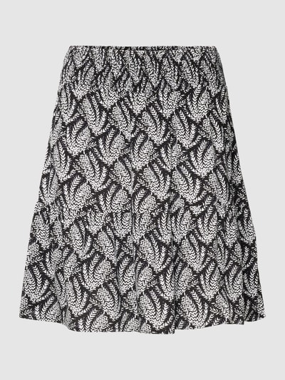 Vila Knielanger Rock mit Allover-Muster Modell 'VIEVE' Schwarz 2