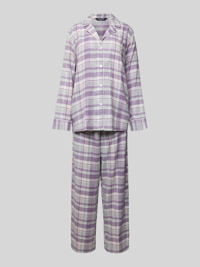 Lauren Ralph Lauren Pyjama met reverskraag Lila - 1