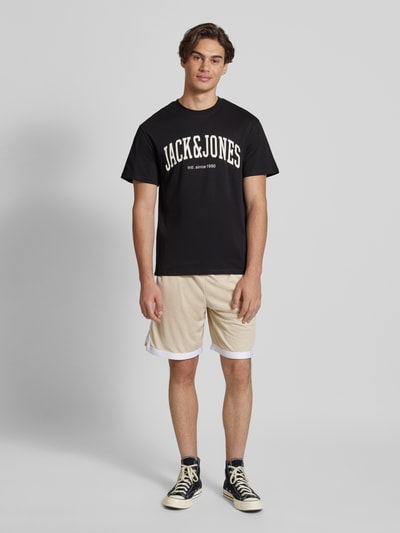 Jack & Jones T-Shirt mit Label-Print Modell 'CYRUS' Black 1
