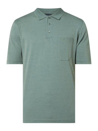 Christian Berg Men Poloshirt met borstzak Metallic groen - 2