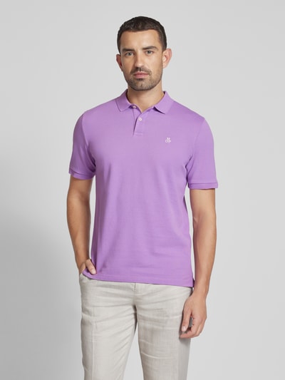 Marc O'Polo Regular Fit Poloshirt mit Label-Stitching Flieder 4